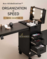 Ace GlideStation™ Portable Nail Table | Professional Nail Workstation