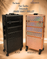 Professional 4 Floor jumbo Vanity Trolley for Makeup Artists & Salons | Luxury Makeup Storage Case