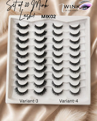 MIX 02 False Eyelashes - 20 Pair Lash Card