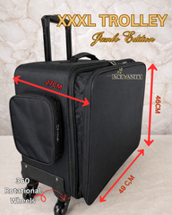 Ace Vanity’s- XXXL TROLLEY WITH LIP TRAY(DUAL ZIPPER)