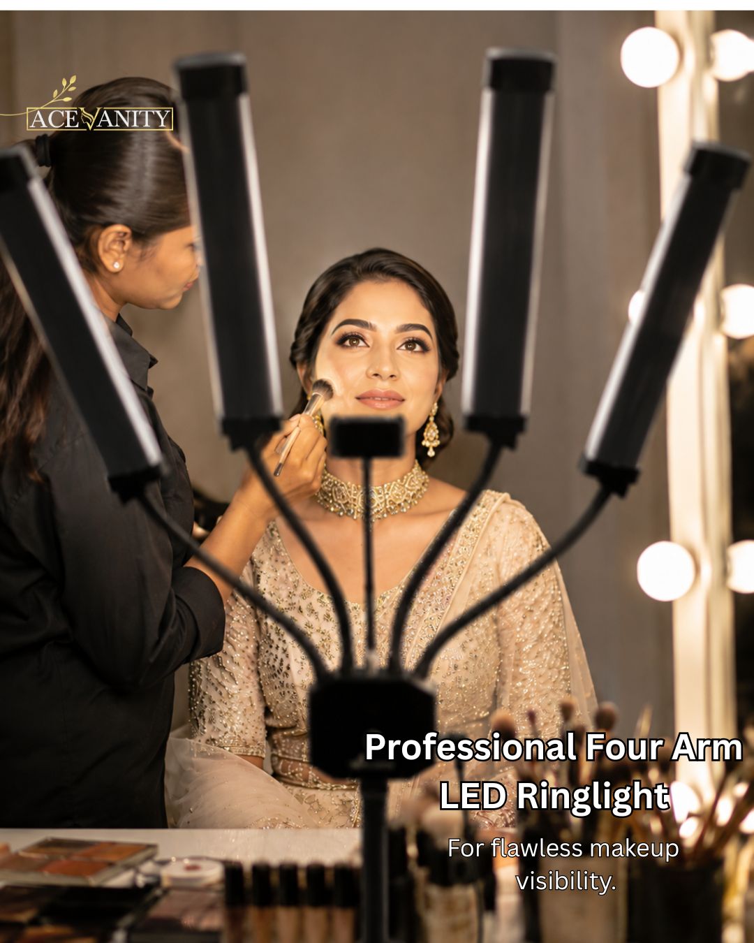Four Arms LED Light with Tripod Stand | Ace Vanity