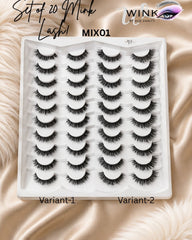 MIX 01 False Eyelashes - 20 Pair Lash Card