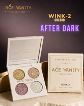 WINK-2 Metallic Glam Eyeshadow Palette – Gold, Plum & Silver Pop