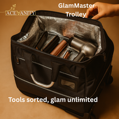 GlamMaster Trolley – Professional Makeup & Hair Vanity on Wheels
