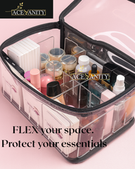 ACE "FlexiVault" - Adjustable Acrylic Organizer for Makeup & Skincare