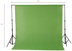 Background Stand Kit ((9 x 9 Feet) | Backdrop Photography and Videography | Adjustable | Foldable and Portable | With Carry Bag and Backdrop Curtain