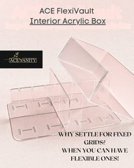 ACE "FlexiVault" - Adjustable Acrylic Organizer for Makeup & Skincare