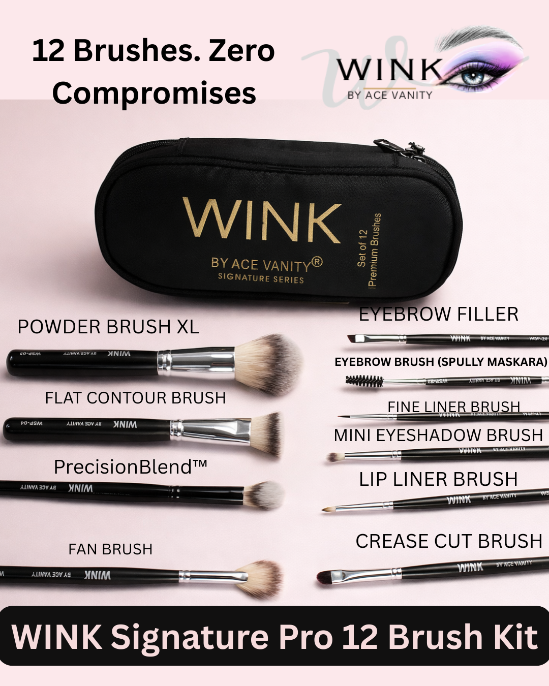 WINK Signature Pro 12 Brush Kit