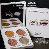 WINK-1 Sparkle Nudes Eyeshadow Palette – 4 Shade Glitter Kit