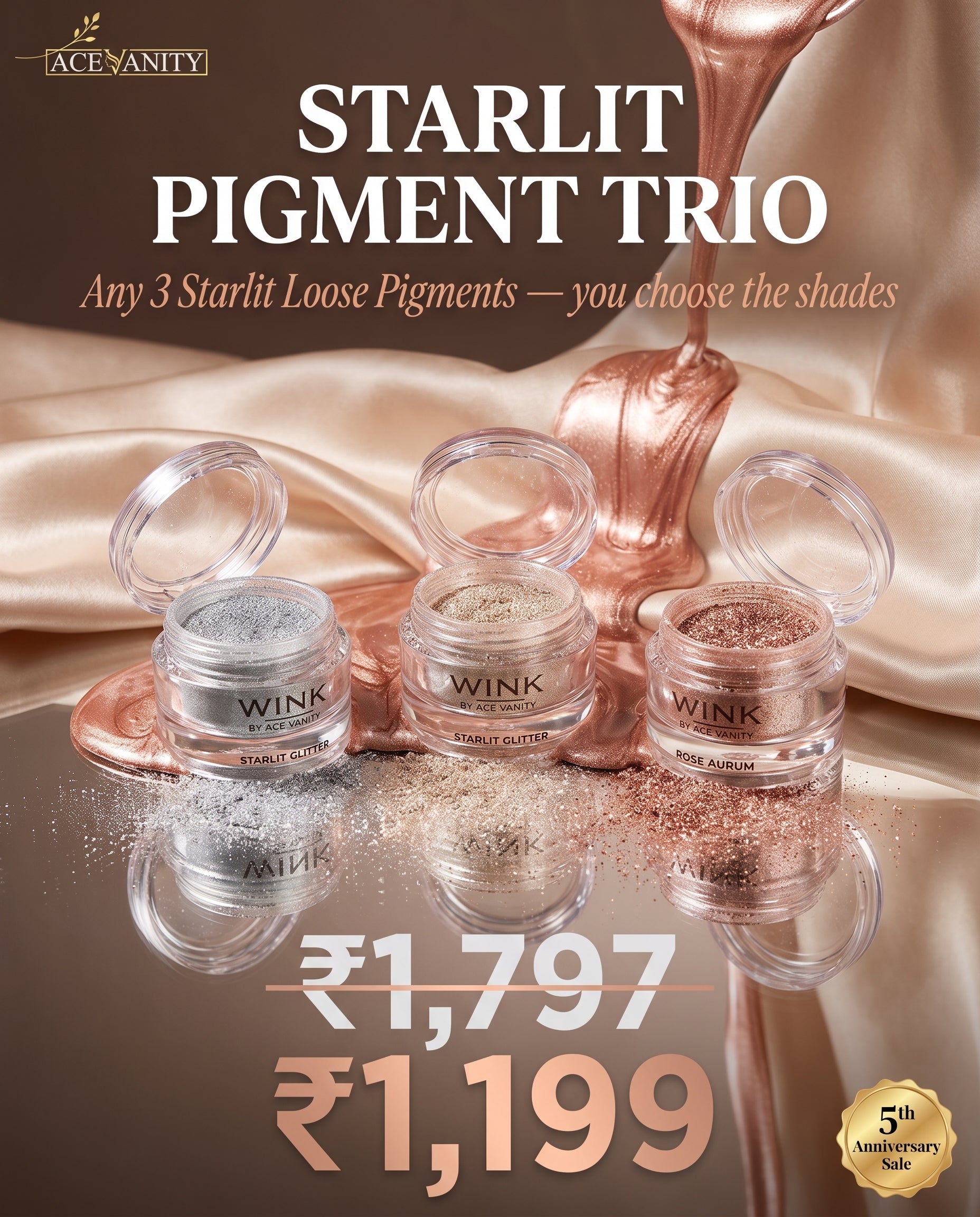 Starlit Pigment Trio – 5th Anniversary Bundle