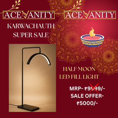 Karwa Offer 15-Half Moon LED Lamp – Professional Salon & Clinic Lighting