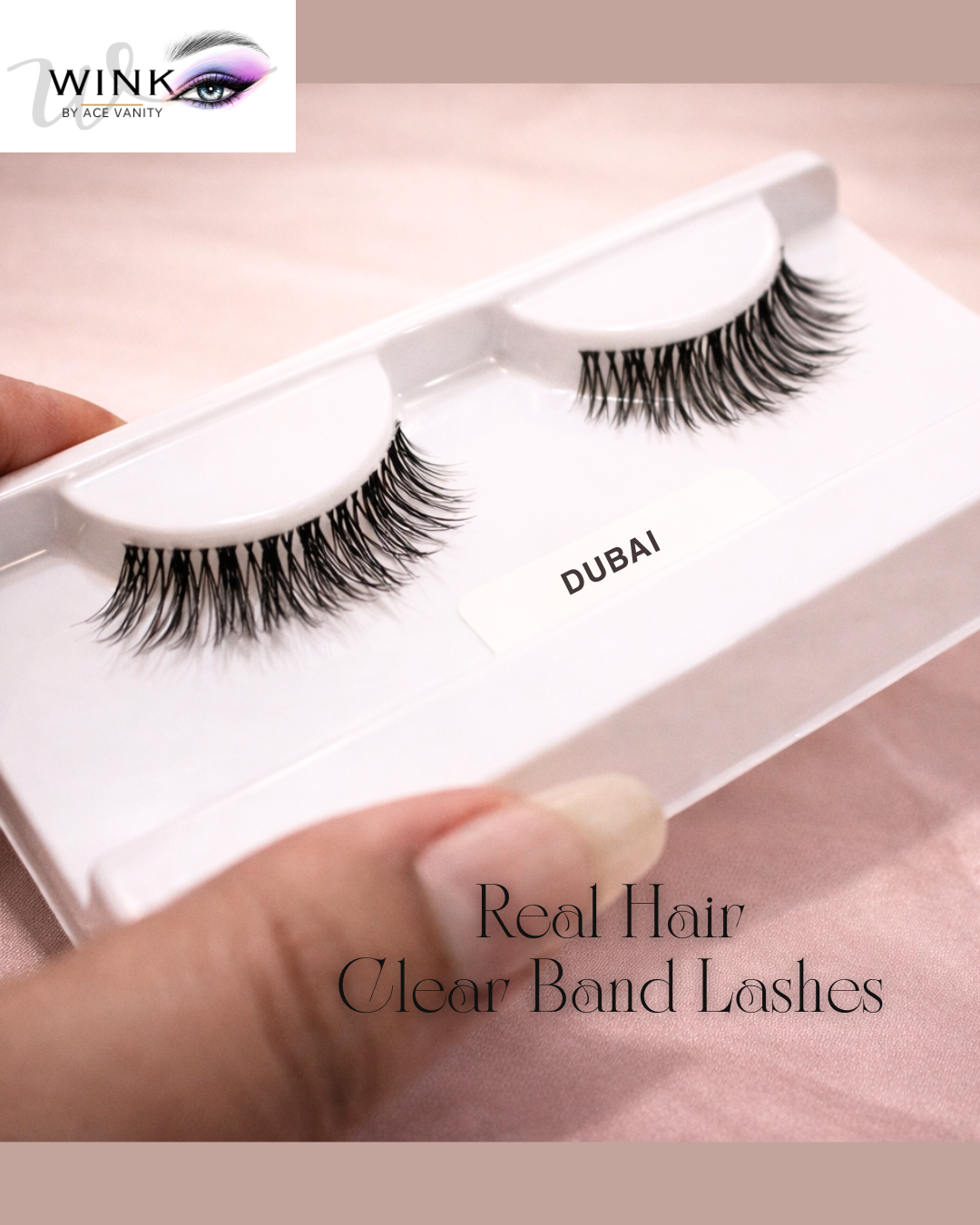 " DUBAI" - Real Hair Clear Band Eyelash