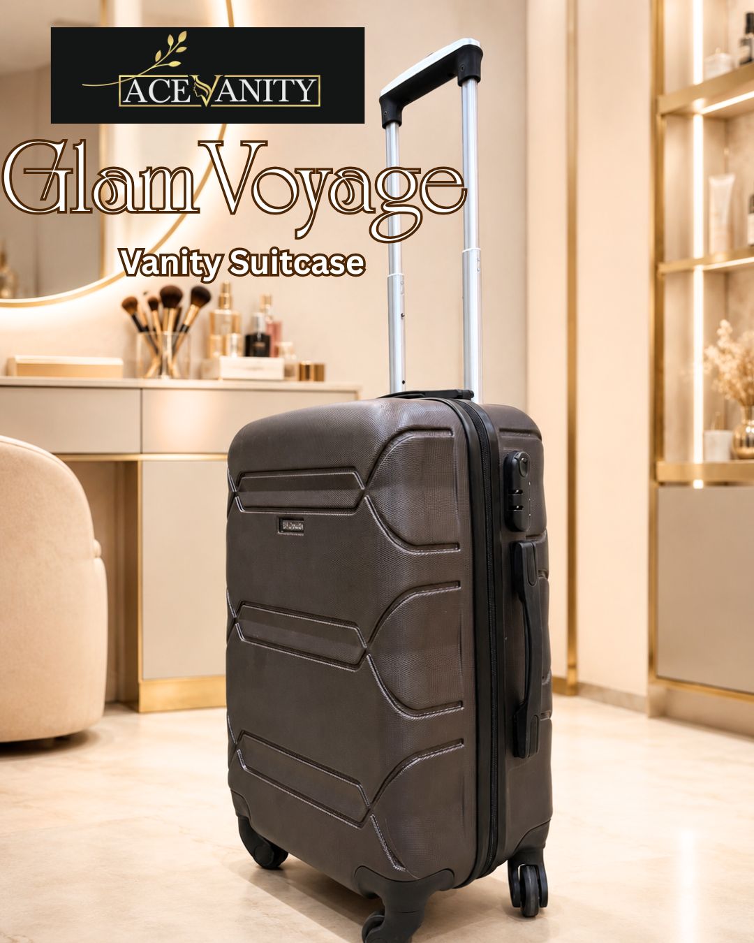 GlamVoyage Vanity Suitcase by Ace Vanity