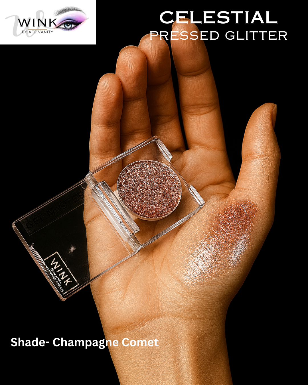 WINK Celestial Pressed Glitter – Champagne Comet