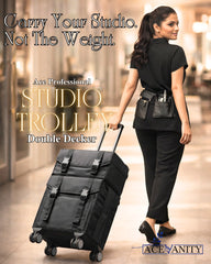 Studio Vanity Trolley Double Decker | Ace Vanity Pro