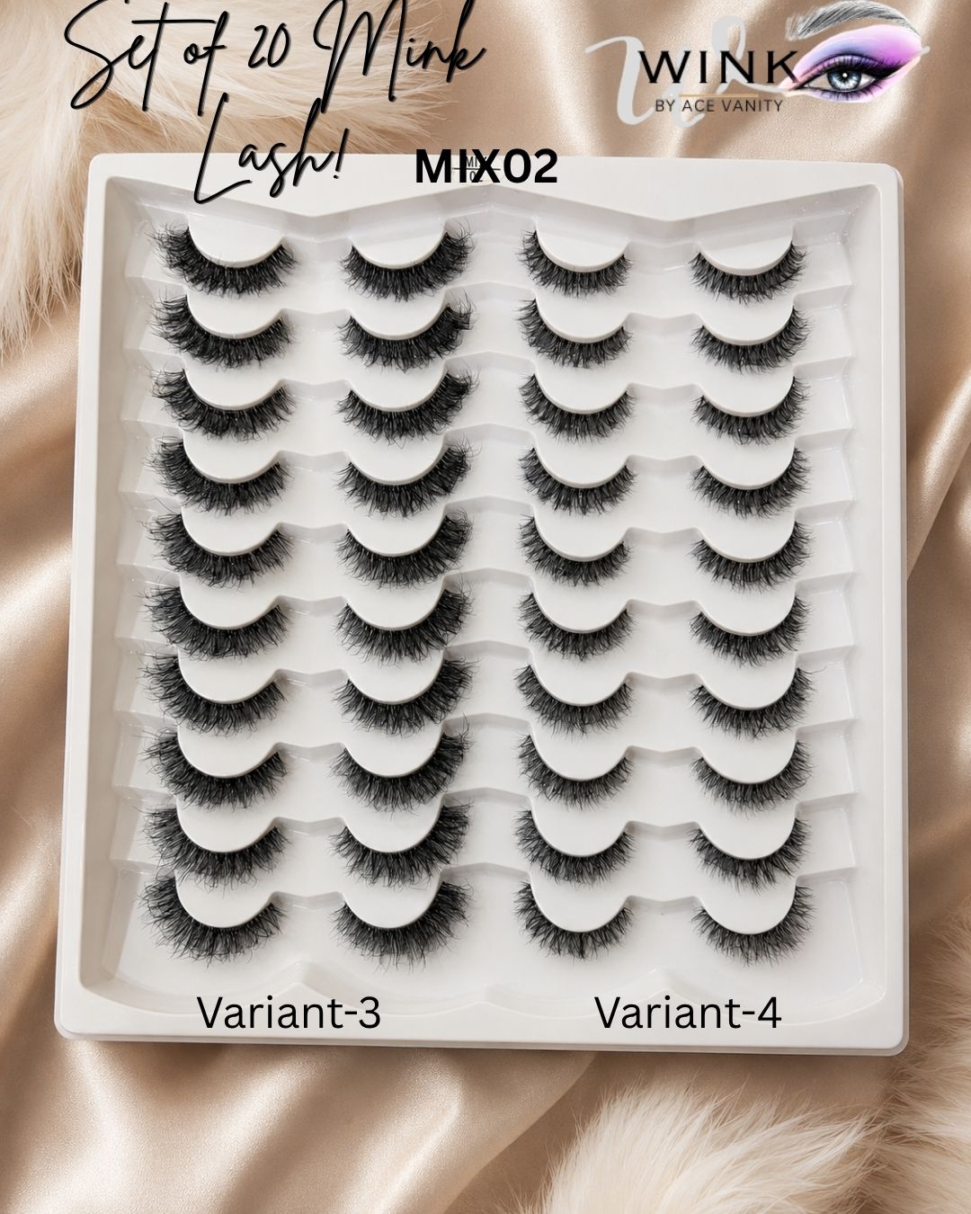 MIX 02 False Eyelashes - 20 Pair Lash Card