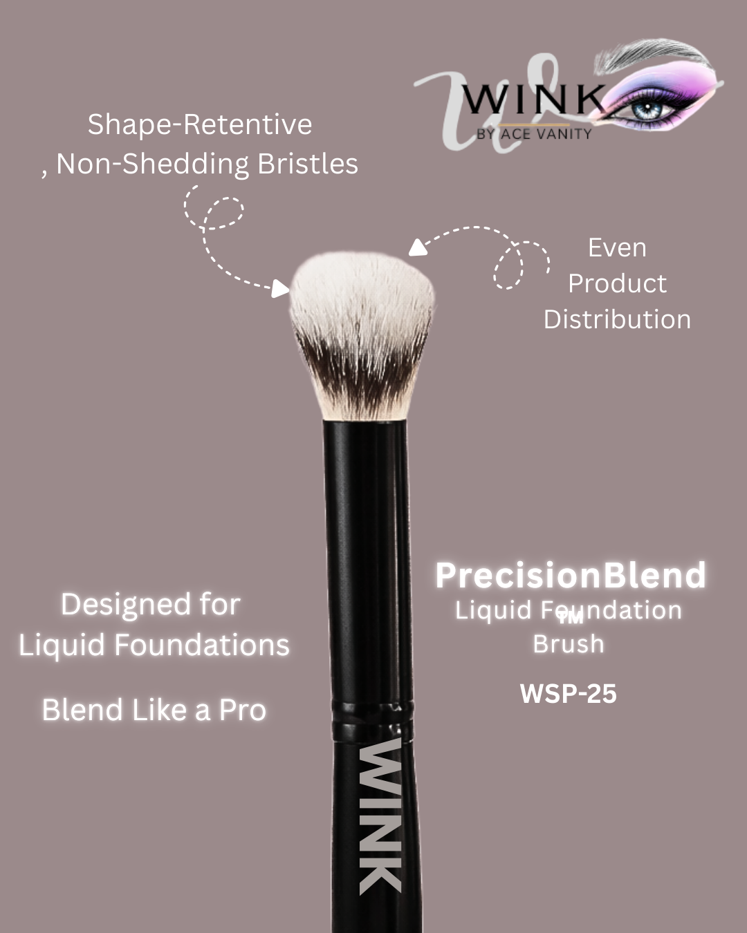 WINK PrecisionBlend™ Foundation Brush - WSP-25