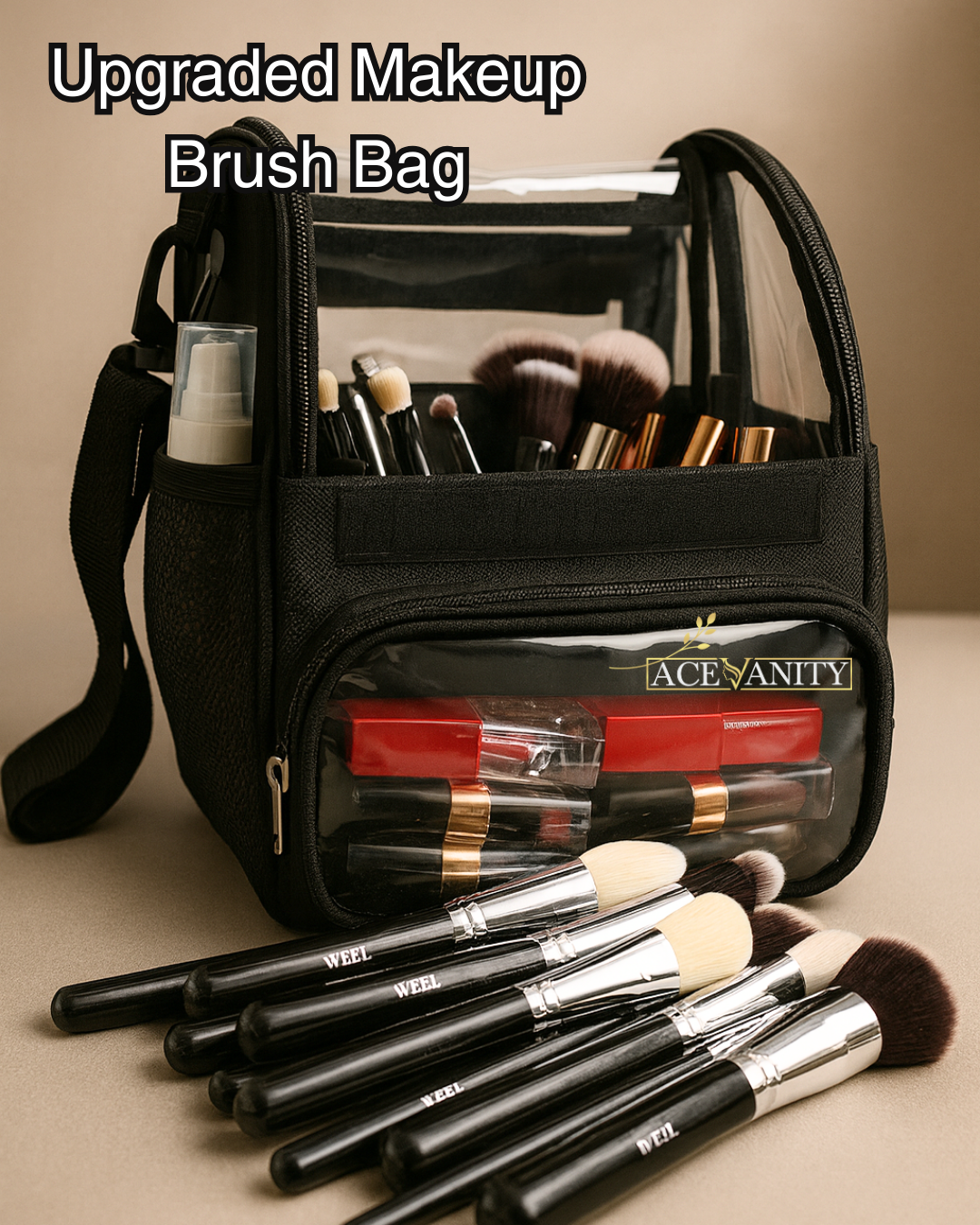 Upgraded Makeup Brush Bag for Artists | Ace Vanity
