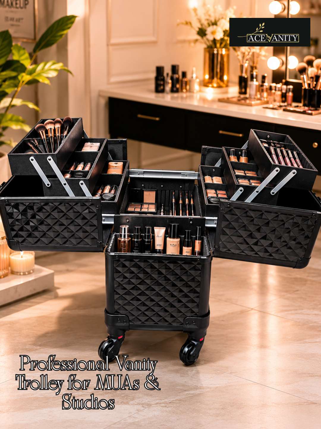 3643 Vanity Trolley – Black