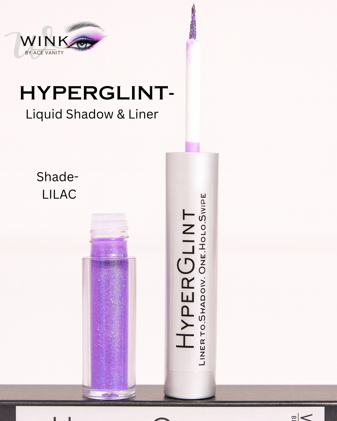 HyperGlint Liquid Eyeliner – LILAC(Liner to Shadow)