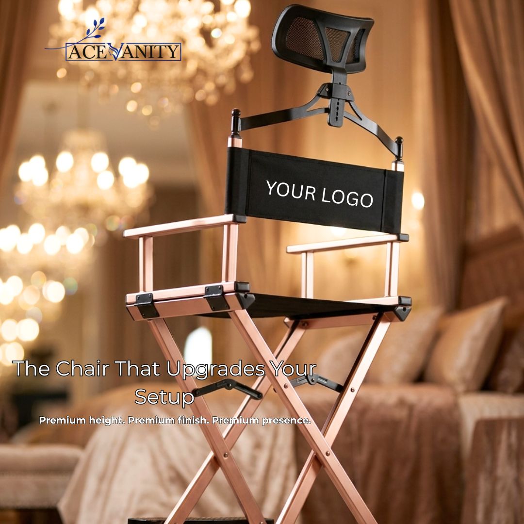 Makeup Chair with Headrest, Free Bag and name customisation
