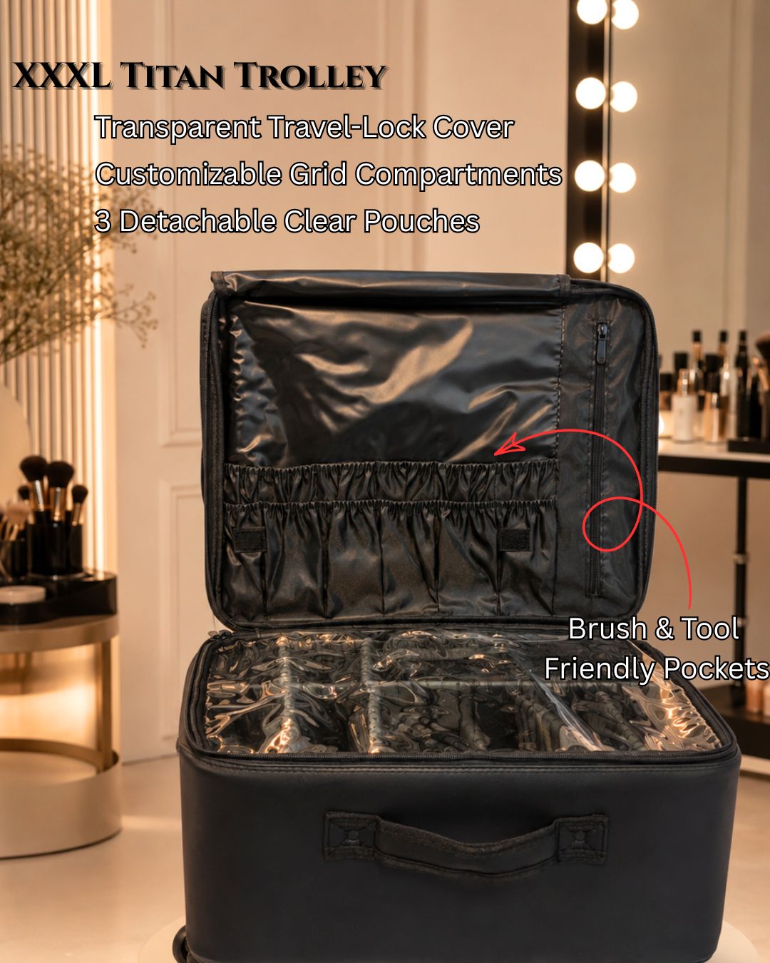 Ace Vanity XXXL Titan Vanity Trolley with Organizer