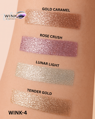 WINK-4 Eyeshadow Palette | 4 Metallic Glitter Shades | WINK by Ace Vanity