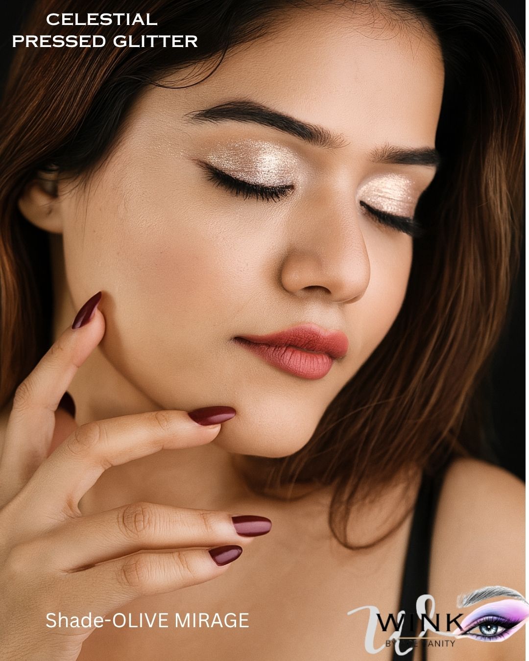 WINK Celestial Pressed Glitter – Olive Mirage (High Shine)