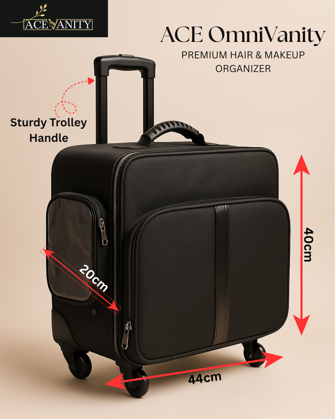ACE Omni Vanity – Hair & Makeup Combo trolley (F1)