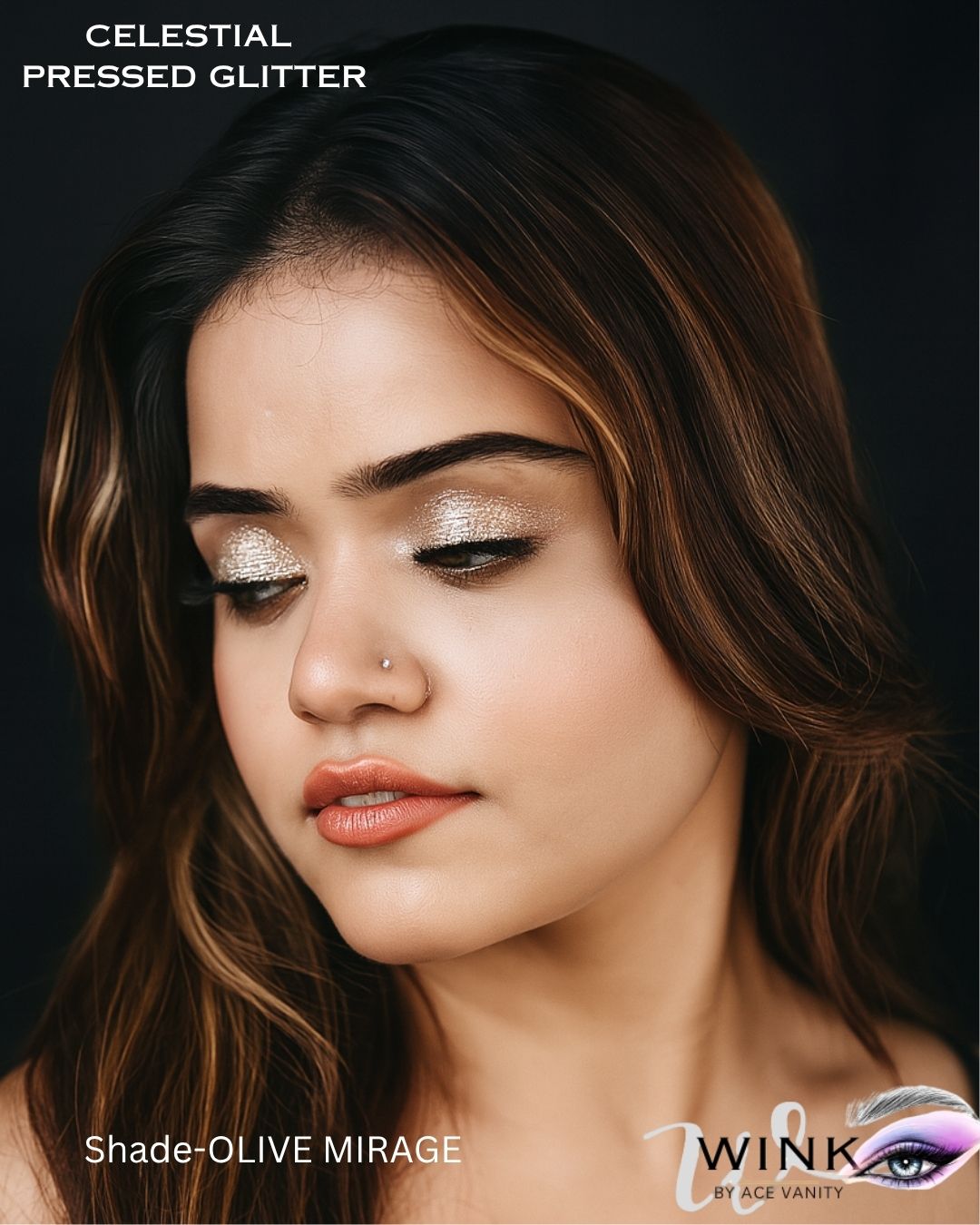 WINK Celestial Pressed Glitter – Olive Mirage (High Shine)