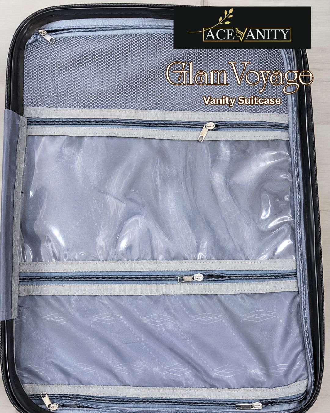 GlamVoyage Vanity Suitcase by Ace Vanity