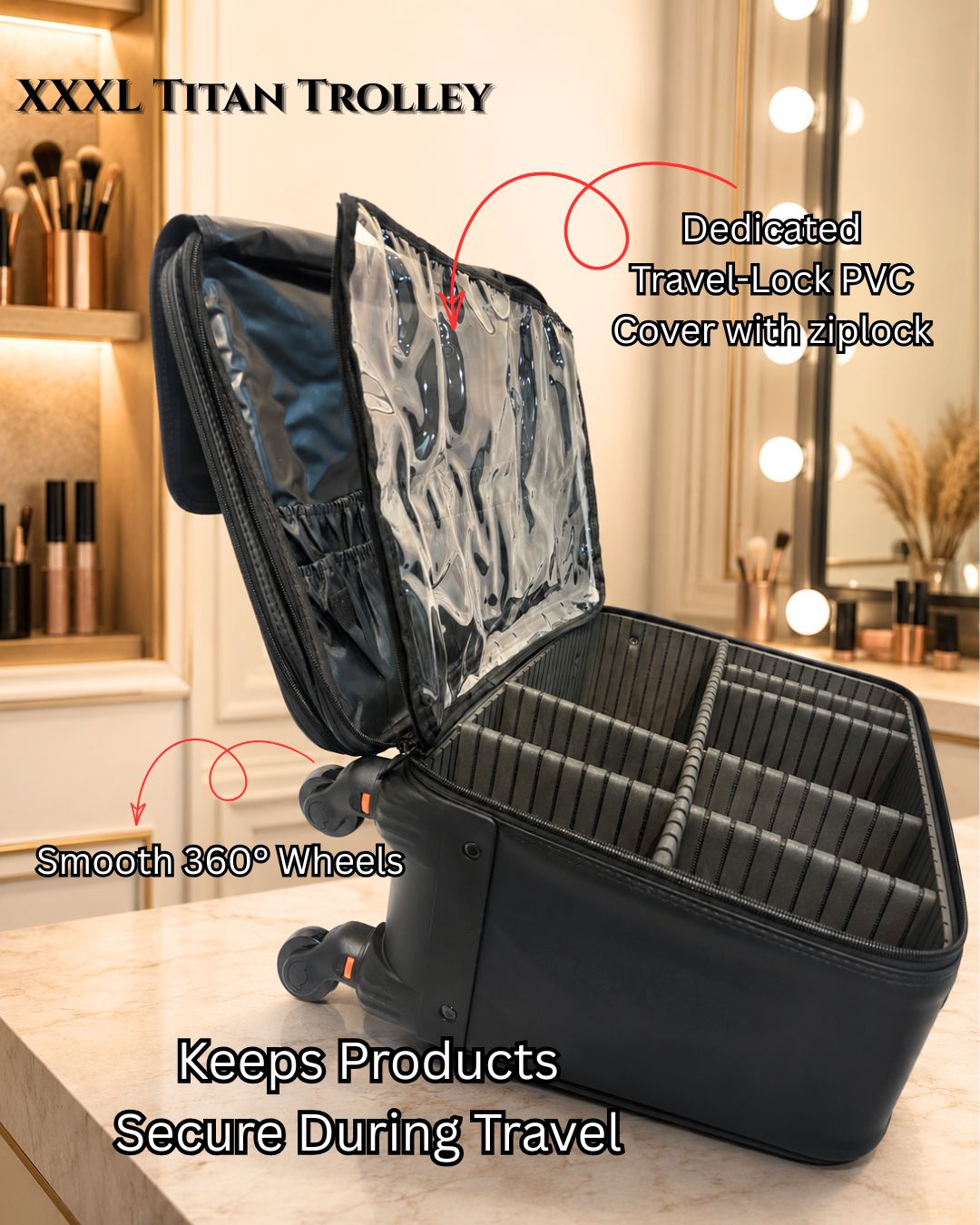 Ace Vanity XXXL Titan Vanity Trolley with Organizer