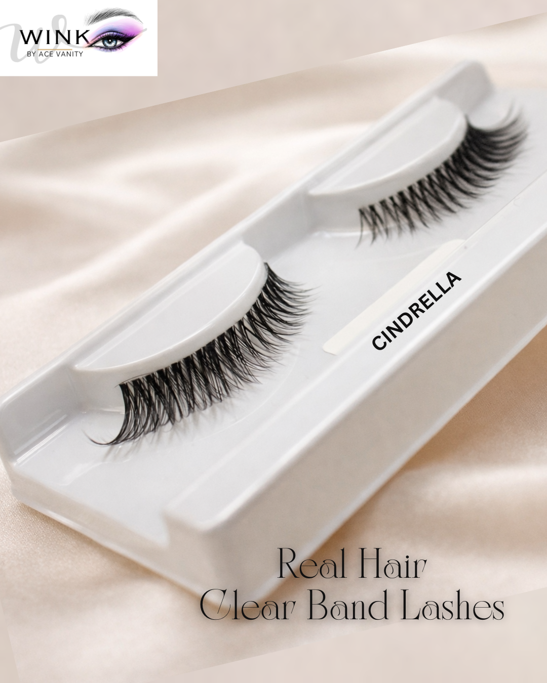 "CINDRELLLA" - Real Hair Clear Band Eyelash