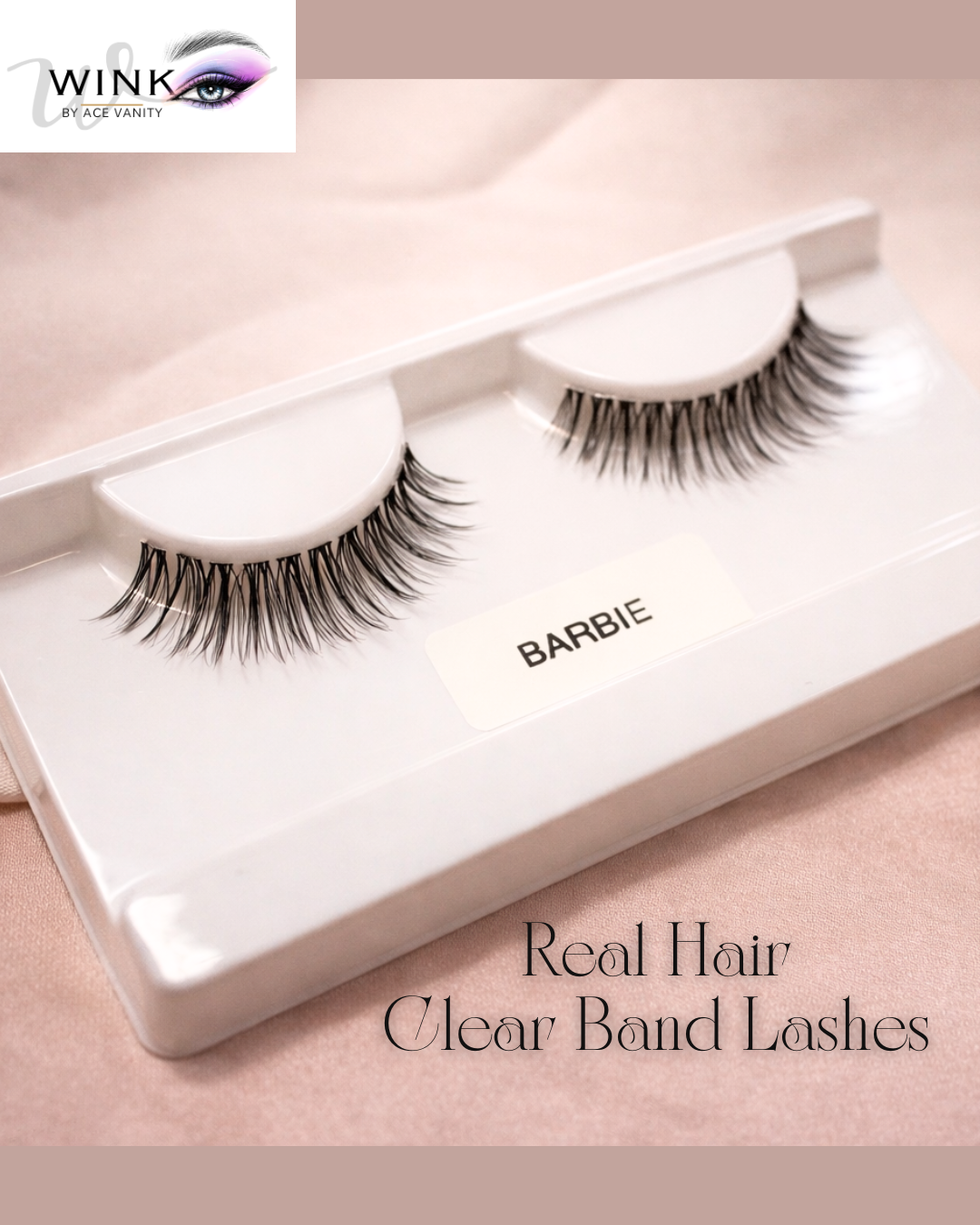 "BARBIE" - Real Hair Clear Band Eyelash