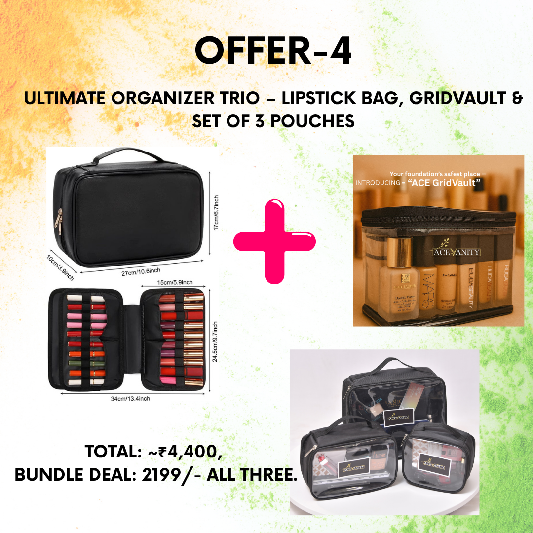 Ultimate Organizer Trio – Lipstick, Foundations & Tools