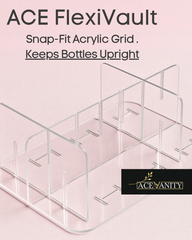 ACE "FlexiVault" - Adjustable Acrylic Organizer for Makeup & Skincare