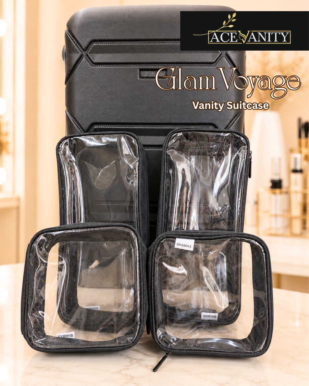GlamVoyage Vanity Suitcase by Ace Vanity