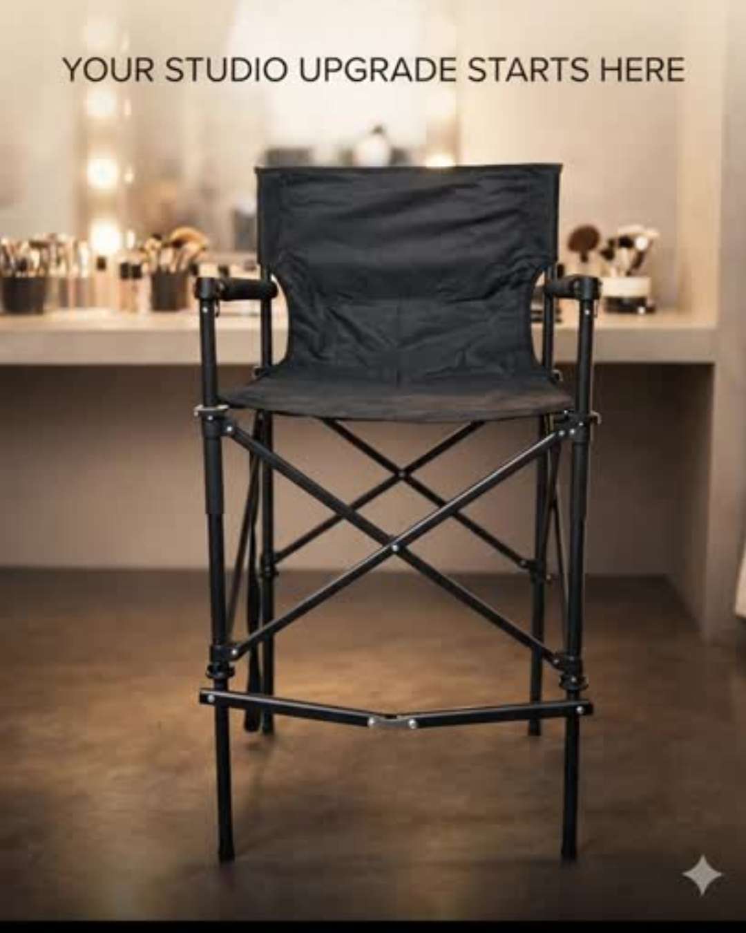 ACE Elevate Chair™ – Professional Makeup Artist Folding Chair (Studio Grade)