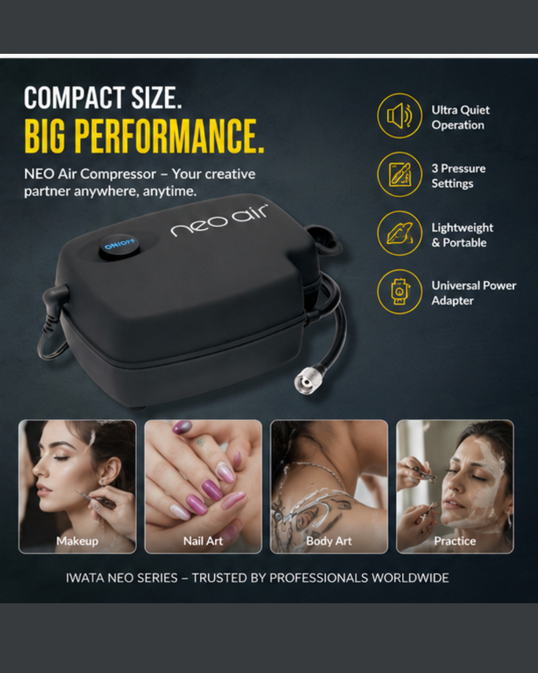 Iwata NEO Air IS-30 Portable Airbrush Compressor Machine