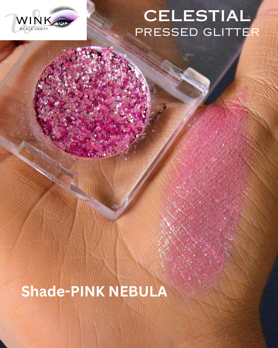 WINK Celestial Pressed Glitter- PINK NEBULA