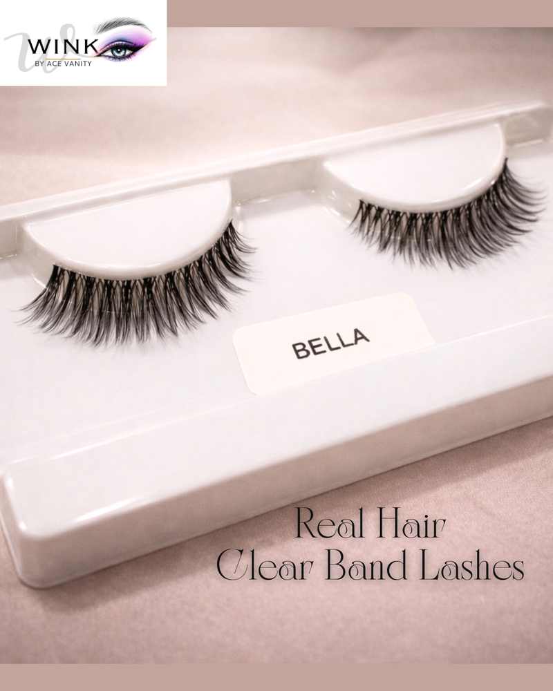 "BELLA" - Real Hair Clear Band Eyelash