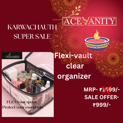 ACE "FlexiVault" - Adjustable Acrylic Organizer for Makeup & Skincare- KARWAOFFER-006