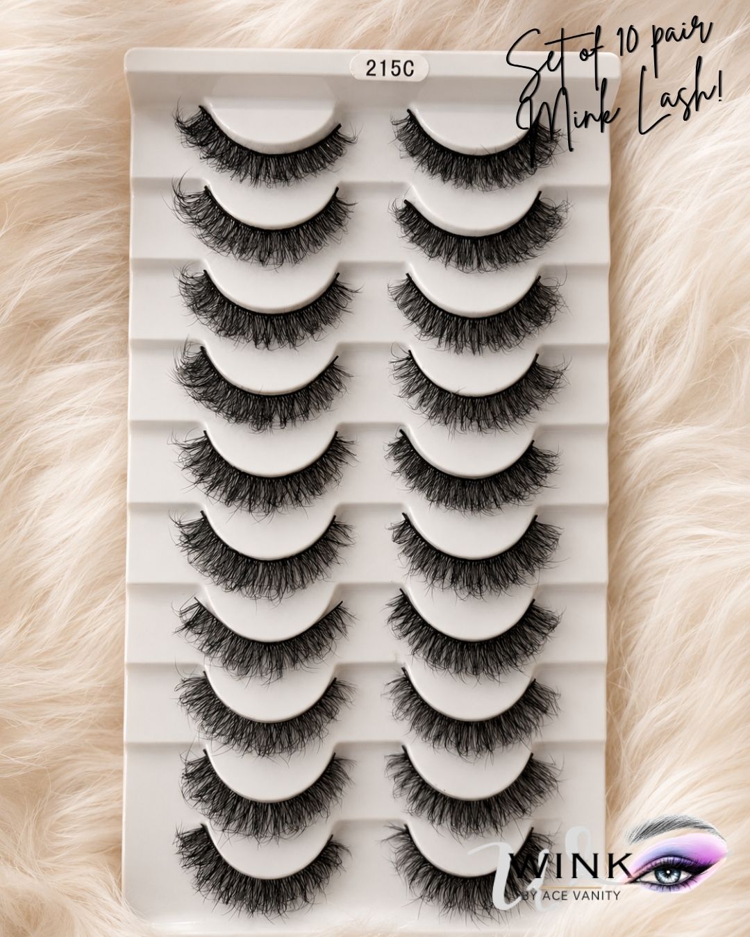 10 Pair Lash Card False Eyelashes  - 215C
