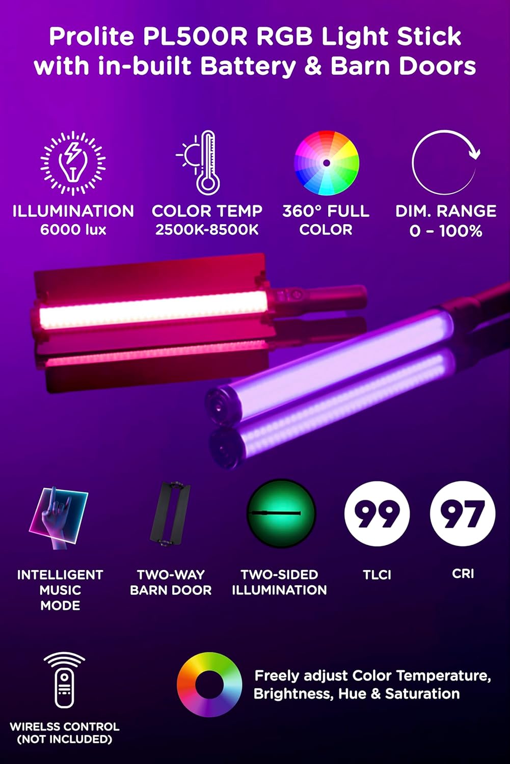 PROLITE- PL 500R STICK LIGHT