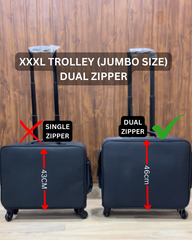 Ace Vanity’s- XXXL TROLLEY WITH  LIP TRAY(DUAL ZIPPER)