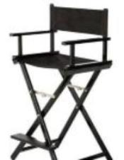 MUA CHAIR WITHOUT HEADREST AND FREE BAG ( BLACK )