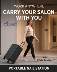 Ace GlideStation™ Portable Nail Table | Professional Nail Workstation