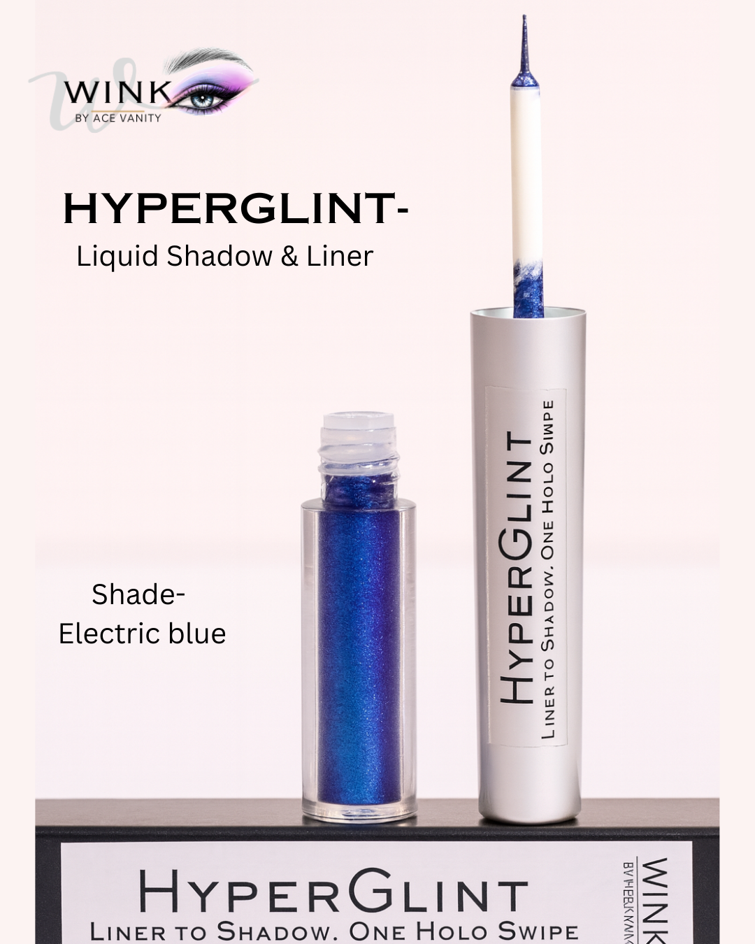 HyperGlint Liquid Eyeliner – ELECTRIC BLUE (Liner to Shadow)