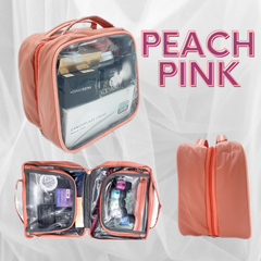 TWO WAY CLEAR ORGANISER ( PEACH PINK )