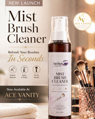 Mist Brush Cleaner by Ace Vanity | Quick-Dry Makeup Brush Cleansing Spray